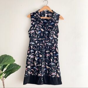 VTG Be In Rockabilly 50’s Retro Classic Car Print Button Front Dress Sz M